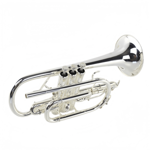 <span class=keywords><strong>Corneta</strong></span> Profesional Bb con Teclado de Gatillos, Acabado de Latón Plateado de Alta Calidad, 3 Pistones, <span class=keywords><strong>Precio</strong></span> de Fábrica, <span class=keywords><strong>Instrumento</strong></span> de Viento - Product Image 2