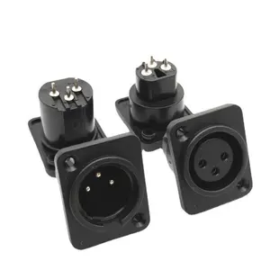 Connecteurs audio XLR mâle/femelle 3 broches Connecteurs droits à montage sur panneau