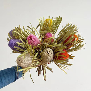 Ideas de Productos Nuevos 2025: Flores Secas de Protea Banksia Rosa Preservadas para Decoración de Bodas, San Valentín, Graduaciones y Navidad - Product Image 1