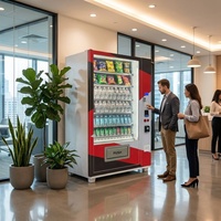 Distributeur automatique de boissons et de collations intelligentes OEM avec lecteur de carte de crédit et vérification de l'âge pour centre commercial, aéroport, métro