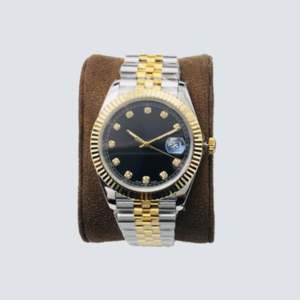 Montre de luxe automatique mécanique de haute qualité avec date et cadran doré, étanche, pour homme d'affaires avec calendrier - Product Image 1