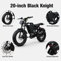 Nouveauté : Vélo électrique haute vitesse 500W avec pneus larges 20*4.0, freins à disque avant et arrière, norme d'exportation