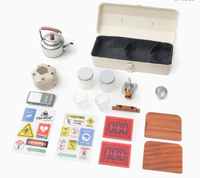 Boîte de rangement en métal pour outils de camping, valise portable, organisateur anti-eau, boîte pour ensemble café et thé