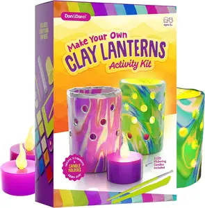 Vente en gros de lanternes d'argile lumineuses bricolage, kit de fabrication de jouets créatifs pour enfants