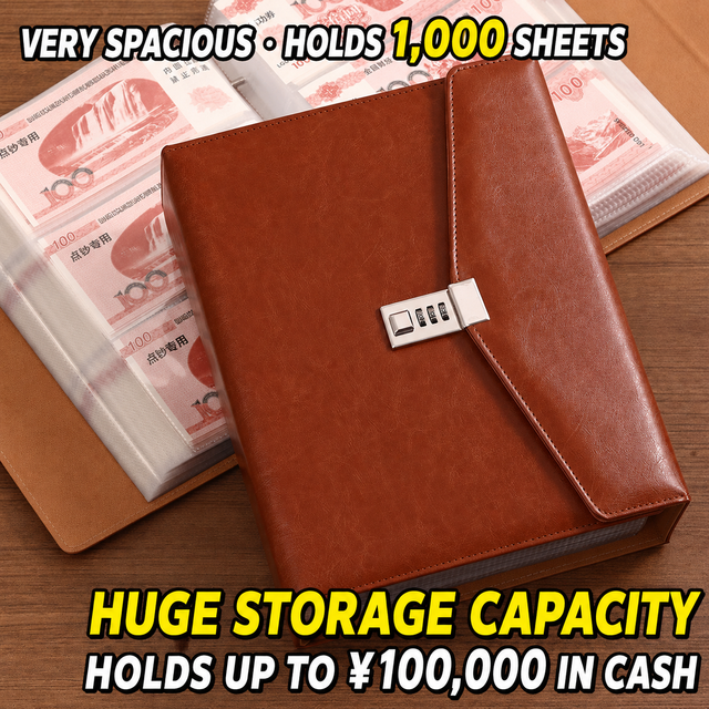 New Password Lock Money Saving Book Large Capacity Banknote Storage Album Cash Collection Folder Trending Popular Savings