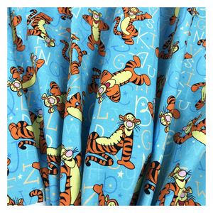 Hot Sell Vibrant <strong>Tigger</strong> Cartoon Custom Digital Printing Soft Cotton Jersey <strong>Fabric</strong> 95 Cotton 5 Spandex <strong>Fabric</strong> for Clothes - Product Image 3