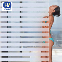Film statique pour porte de douche, autocollant de fenêtre givré sans colle, amovible, en PVC imperméable pour la maison