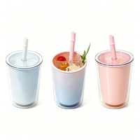 Vaso de Agua Infantil de Plástico con Pajita, Ecológico, de Grado Alimenticio, Libre de BPA, de 24 oz, Personalizado al por Mayor
