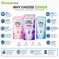 Sachet de détergent en gros avec logo personnalisé, pochette à bec verseur pour savon liquide, sac de recharge pour lessive, emballage de détergent avec bec verseur