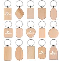 Individuell Bedruckter Schlüsselanhänger aus Buchenholz, Kreativer Blanko-Holzschlüsselring für Firmengeschenke, Mehrformige Holzschlüsselanhänger