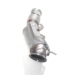 Downpipe <span class=keywords><strong>sport</strong></span> premium <span class=keywords><strong>200</strong></span> <span class=keywords><strong>cellules</strong></span> avec <span class=keywords><strong>catalyseur</strong></span> pour BMW 330E G20 B48 PHEV 2020-2026 en acier inoxydable 304 à haut débit - Product Image 2