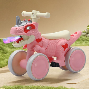 Tricycle dinosaure Istaride pour enfants, vert, plastique, 4 roues, vélo d'équilibre électrique, 2-3 ans, unisexe, jouet d'extérieur - Product Image 3