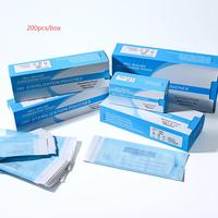 200 pièces/boîte, pochette de stérilisation pour ongles bleue professionnelle, différentes tailles, outil pour brosses et ciseaux à ongles