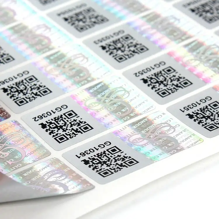 Bán buôn tùy chỉnh aniti giả mã QR 3D ba chiều Sticker an ninh Laser chống hàng giả An Ninh Nhãn dán nhãn