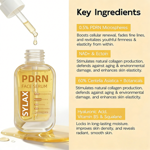 SYLAX 0,5% PDRN Sérum <span class=keywords><strong>ADN</strong></span> de saumon HA+Niacinamide+Squalane Anti-âge Hydratant 30ml - Product Image 4