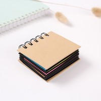 Buku Catatan Mini Sampul Keras Kertas Kraft Produsen Kraft, Hadiah Promosi Logo Kustom, Spiral Bound Notepad Dengan Catatan Tempel Beraneka Ragam