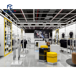 Cửa Hàng Cửa Hàng Kim Loại Hiển Thị Đứng Kệ Cho Quần Áo Với Lưu Trữ Kệ Quần Áo Móc Áo Giá May Mặc Hiển Thị Kệ Cho Bán - Product Image 2