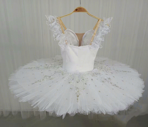 Traje <span class=keywords><strong>de</strong></span> Ballet Profesional Blanco <span class=keywords><strong>de</strong></span> Alta Calidad, Tutú con Panel Cerrado <span class=keywords><strong>para</strong></span> <span class=keywords><strong>Niñas</strong></span>, Ropa <span class=keywords><strong>de</strong></span> Actuación Infantil - Product Image 2