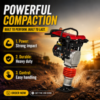 BISON (CHINE) Compacteur à piston 7HP, force d'impact 12kN, profondeur de compactage 50cm pour travaux de terrassement CE