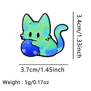 Niedliche Cartoon-Regenbogen-Katzen Emaille-Anstecknadeln für Rucksäcke Kinder-Abzeichen Brosche Accessoires für Kleidung Schmuck-Pins Geschenk - Product Image 3