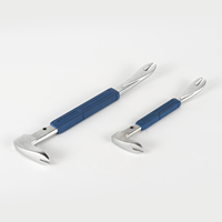 Clé à ongles double extrémité avec poignée bleue pour la rénovation de la maison, le travail du bois, la réparation de planchers et l'élimination des clous