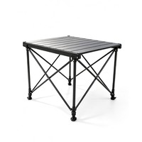 Table de camping pliable portable avec pieds réglables, table légère pour l'extérieur, jardin, patio, voyage, plage, pique-nique