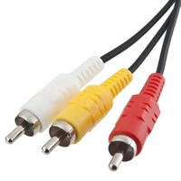 1,8M Audio-Video-AV-Kabel mit 3 RCA-Anschlüssen für Sony Playstation PS2 und PS3 Konsolen