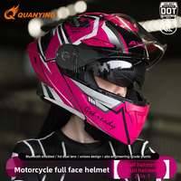 Casque de moto intégral unisexe certifié 3C/DOT en ABS, taille XL, visière relevable tendance, grand spoiler arrière, toutes saisons
