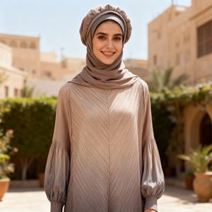 Abaya en mousseline imprimée pour femmes musulmanes, robe décontractée modeste, nouveau design, fournisseur quotidien en Chine - Product Image 4