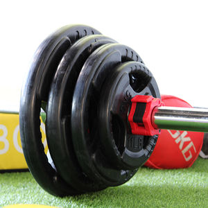 फिटनेस शरीर बिल्डिंग वजन उठाने 2.5kg,5kg, <span class=keywords><strong>10kg</strong></span> 15kg, 20kg,25kg काला रबर वजन थाली सेट - Product Image 4