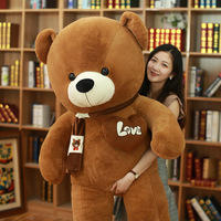 Ours en peluche géant avec écharpe, design doux, pour cadeaux de Saint-Valentin et anniversaires, vente en gros directe d'usine
