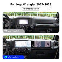 Radio para Auto ZWNAV Doble de 12.3 Pulgadas para Jeep Wrangler JL 2017-2023, GPS, Navegación, Reproductor Multimedia, 4G, Carplay Inalámbrico, 360