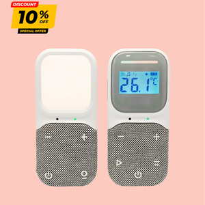 Babyphone audio à faible émission de rayonnement, mode ECO, transmission de signal privée 2,4 GHz avec communication bidirectionnelle et berceuses - Product Image 1