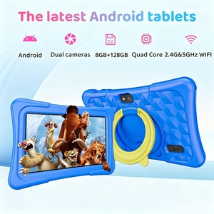 แท็บเล็ตเด็ก Android MTK สีฟ้าขนาด 7 นิ้ว ราคาประหยัด พร้อมเคสซิลิโคน WiFi 5G 8G+256GB ของขวัญเด็ก คริสต์มาส ป้องกันการตก กระแทก ควบคุมโดยผู้ปกครอง - Product Image 4