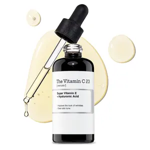 Sérum à la vitamine C 23% pure Offre Spéciale de marque privée avec vitamine E et acide hyaluronique, sérum pour le visage éclaircissant et hydratant