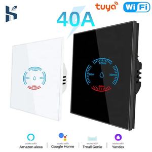 Interruptor Inteligente para Caldera Tuya de 40A, Interruptor WiFi para Calentador de Agua, Panel Táctil de Vidrio, Compatible con Alexa y <span class=keywords><strong>Google</strong></span> Home, Control Remoto - Product Image 1