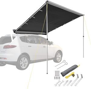 Auvent de véhicule avec revêtement occultant, auvent rétractable pour toit de voiture, support de toit latéral pour SUV, camion, hayon, camping en plein air - Product Image 1