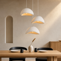 Lustre de style japonais Wabi Sabi pour salon, restaurant, lampe de plafond moderne minimaliste, luminaire suspendu design pour maison d'hôtes, bar