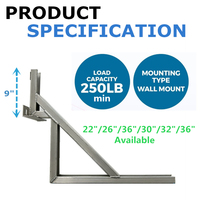 Supports muraux triangulaires en aluminium durables pour climatiseurs/pompes à chaleur – Dimensions personnalisables, réglables et fixes