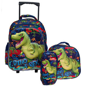 Tas Troli Sekolah Anak Kartun 16 Inci 3 Pcs Set 3D untuk Anak-anak, Set Ransel Sekolah dengan 2 Roda, Ransel Siswa dengan Troli - Product Image 4