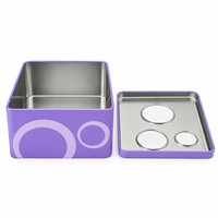 Boîte cadeau personnalisée en fer blanc pour cosmétiques avec fenêtre, étui de rangement métallique imprimé