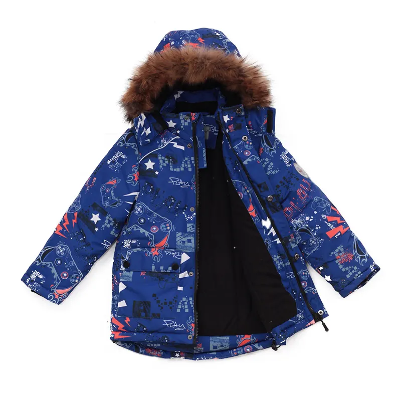 Parka de inverno roupas infantis jaquetas para meninos