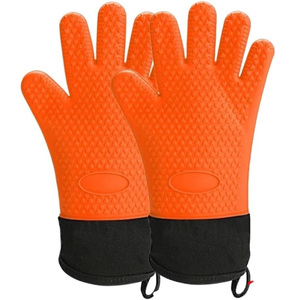 Guantes de silicona para horno, aptos para alimentos, para barbacoa, microondas y cocina - Product Image 1