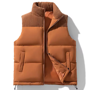 <b>Men's</b> and women's casual vest with thickened solid color, <b>waterproof</b>, windproof, breathable zipper, customized double-sided wear - Product Image 4