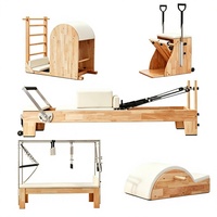 Ensemble de Pilates en cinq pièces en bois de chêne, équipement de Pilates pour le yoga, la salle de sport, le studio de Pilates, logo personnalisé