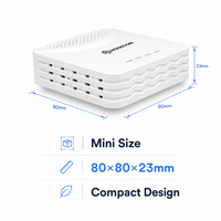 Hosecom Fibres optiques avec couverture 20KM, Serveur PPPoE/DHCP/IPTV/NAT ONU GPON EPON Adaptatif, Port RJ45 TR069, Mode Routeur 1GE XPON
