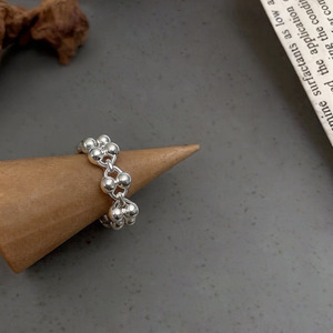 Anillo de plata S925 con cuentas para mujer, joyería abierta para el dedo índice, uso diario - Product Image 2