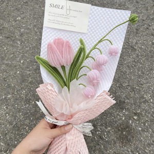 Kit <span class=keywords><strong>de</strong></span> <span class=keywords><strong>bouquet</strong></span> <span class=keywords><strong>de</strong></span> tulipes et <span class=keywords><strong>de</strong></span> lys <span class=keywords><strong>de</strong></span> la vallée fait main DIY SMILE, cadeau pour l'<span class=keywords><strong>anniversaire</strong></span> et la fête des enseignants, pour les amis - Product Image 5