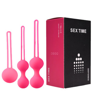 Box packaging kegel balls sets yoni eggs exercise purple and pink color kegel balls set for women vaginal tightening exercise