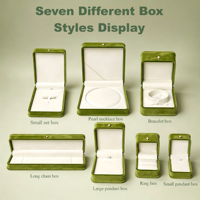 Luxuriöse Gebogene Samt-Schmuckbox in Smaragdgrün mit Individuellem Logo Schmuck-Geschenkverpackung